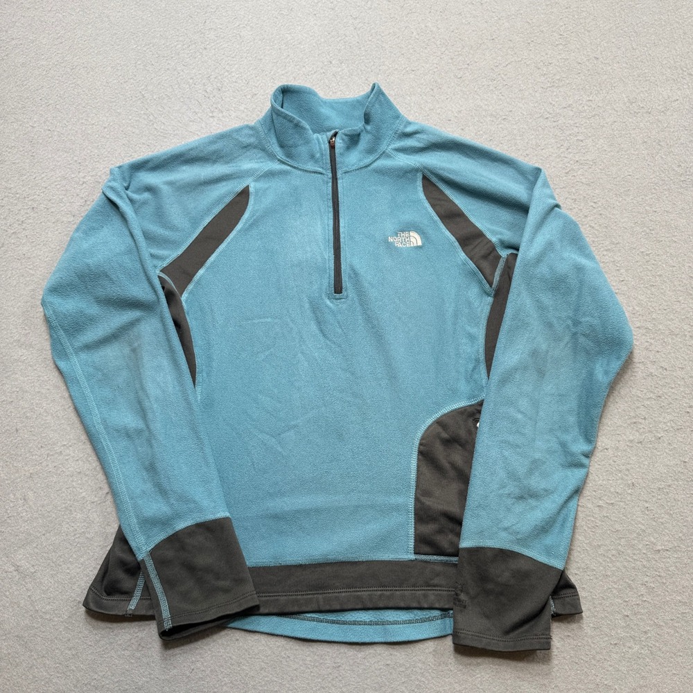 The North Face Fleece Sweater Women's M Blue Quarter Zip Flight Series Pullover